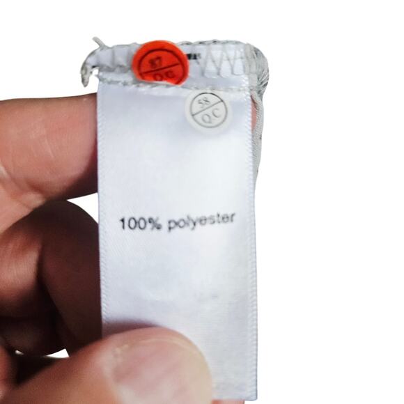 Maurices Size XL Lightweight Chiffon Tie Wrist Blouse Gray Black Boho Chevron - Picture 5 of 5